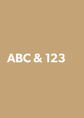 ABC and 123 Bookworm bag.